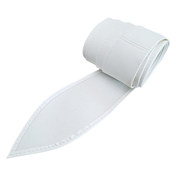 Plus Size White Faux leather corset wide waist boho cinch obi belt - Picture 9 of 9